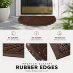 Doormat Half-Moon Rubber Non-Slip Dirt-Trapping Surface