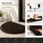 Doormat Half-Moon Rubber Non-Slip Dirt-Trapping Surface