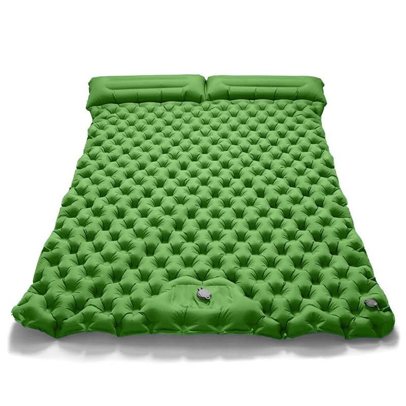 Double Camping Mat Self-Inflating Lightweight Waterproof Ripstop Nylon