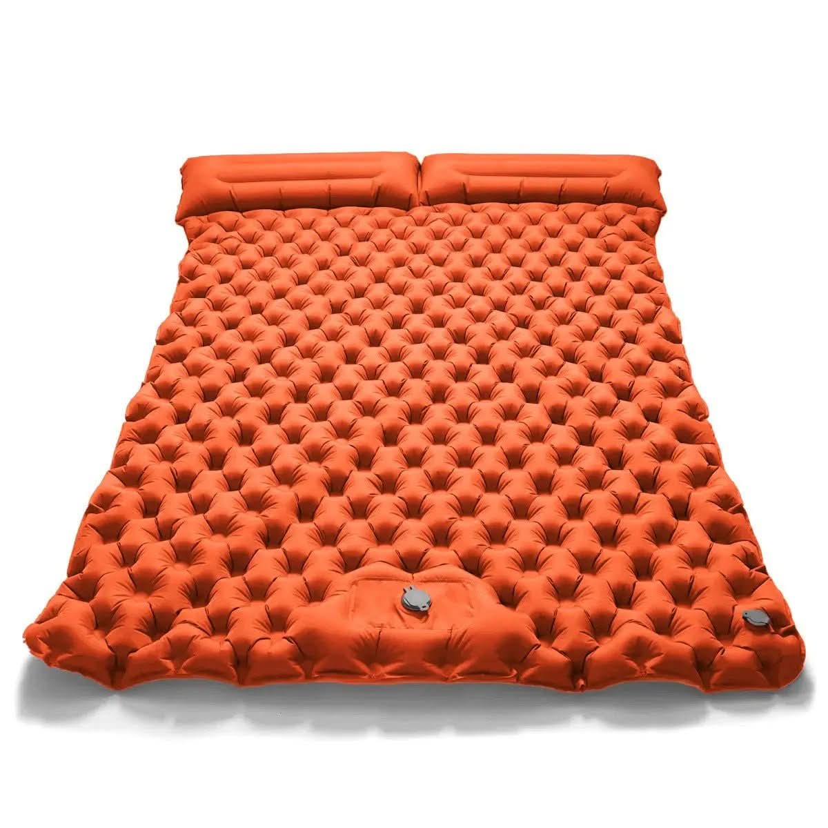 Double Camping Mat Self-Inflating Lightweight Waterproof Ripstop Nylon