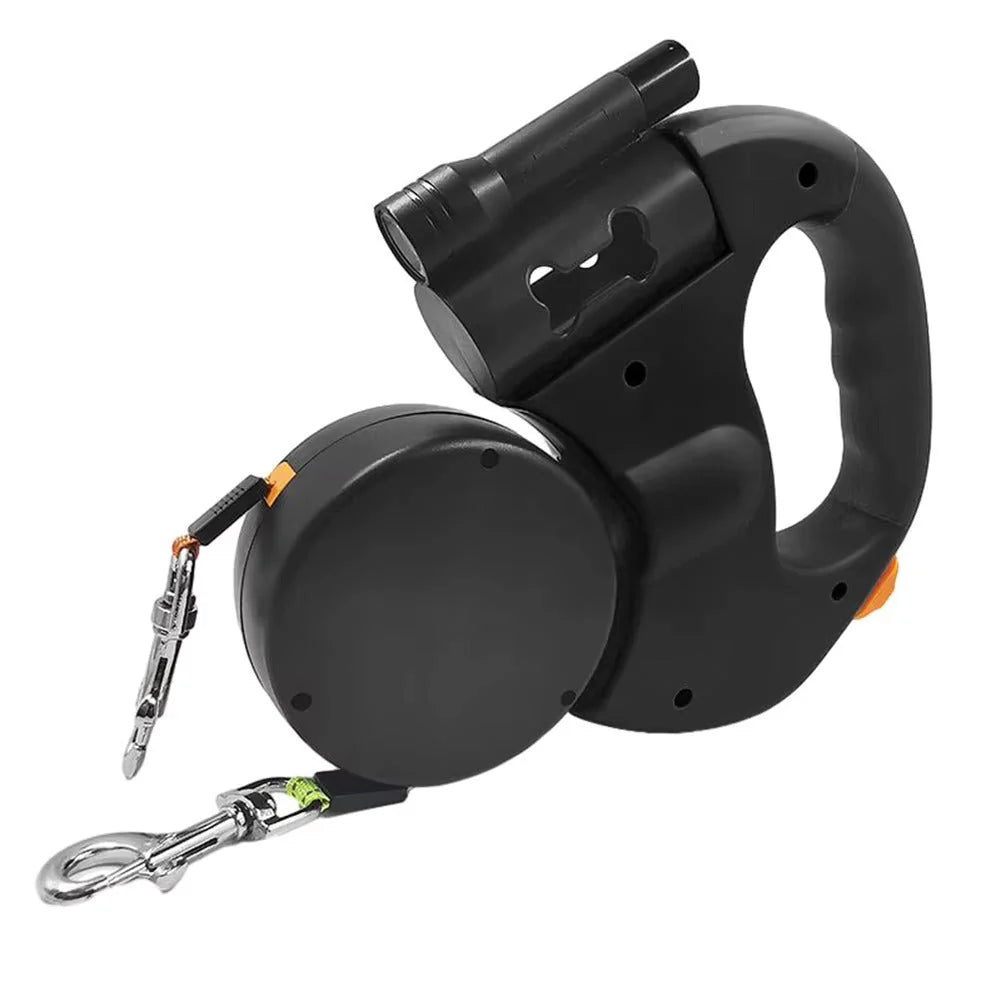 Double Dog Leash Anti-Tangle Swivel Padded Handle