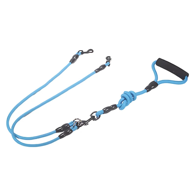 Double Dog Leash Padded No-Tangle Quick-Lock