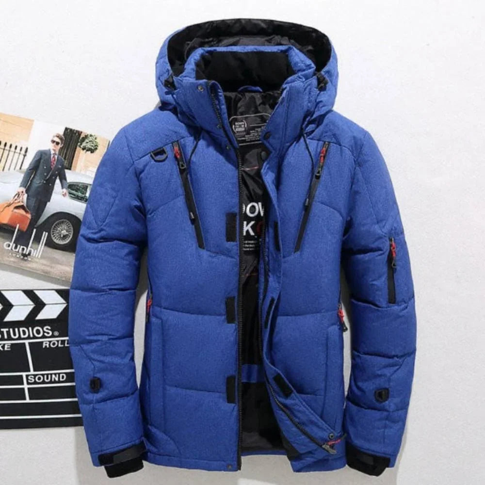 Down Jacket Duck Down Insulation Removable Hood Lightweight