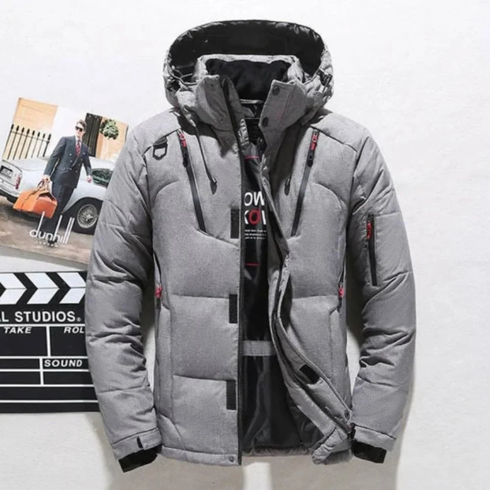 Down Jacket Duck Down Insulation Removable Hood Lightweight
