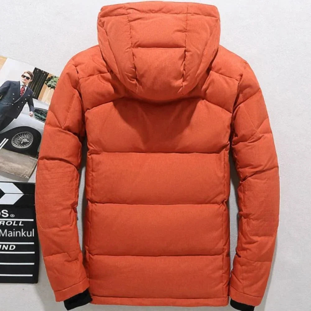Down Jacket Duck Down Insulation Removable Hood Lightweight