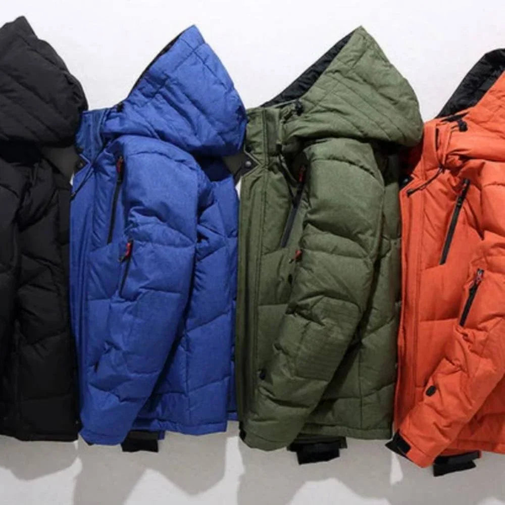 Down Jacket Duck Down Insulation Removable Hood Lightweight