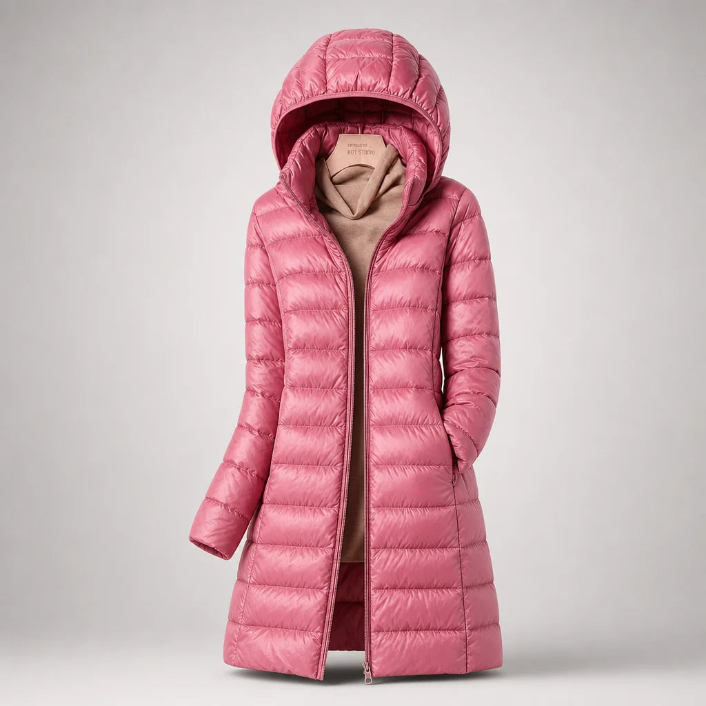 Down Jacket Ultralight Water-Resistant Detachable Hood