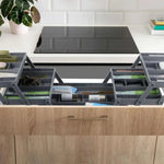Drawer Organizer Adjustable Collapsible Multi-Tier ABS flipped? Wait title. Need no issue. "Drawer Organizer Adjustable Collapsible Multi-Tier ABS" fine.