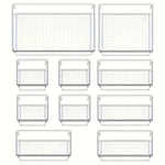 Drawer Organizer Set Clear Modular Stackable 18-Piece Set