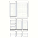 Drawer Organizer Set Clear Modular Stackable 18-Piece Set