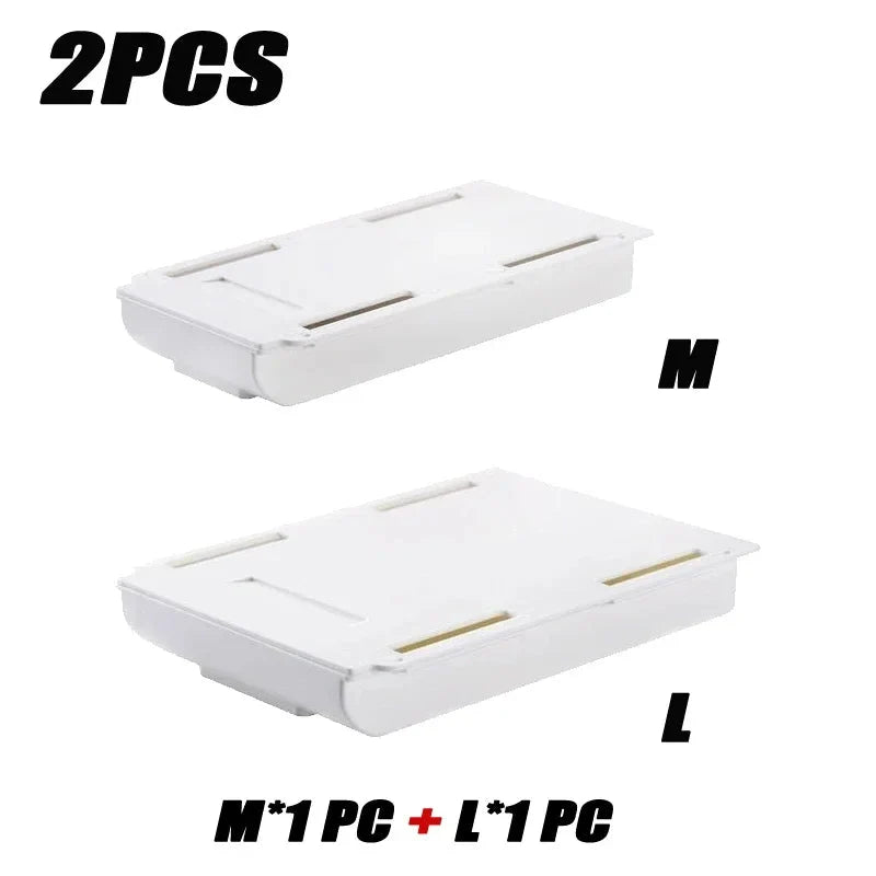 Drawer Organizer Under-Desk Self-Adhesive Multi-Compartment