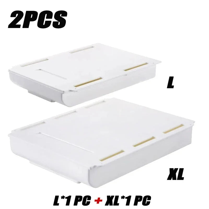 Drawer Organizer Under-Desk Self-Adhesive Multi-Compartment
