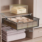 Drawer Organizer Under-Shelf Pull-Out Steel Mesh Tool-Free Installation
