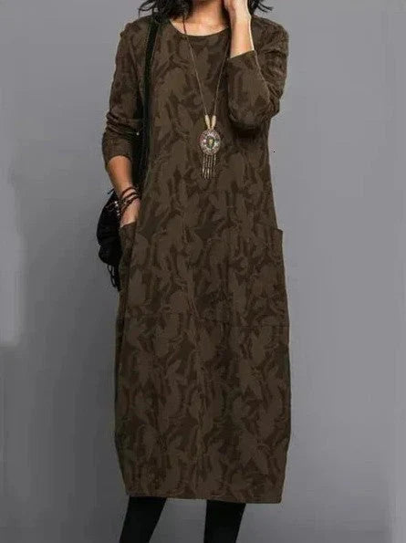 Dress Long Sleeve Tailored Fit Elegant Style