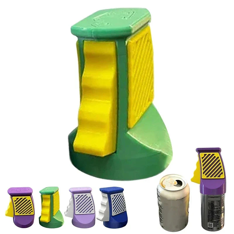 Drink Can Opener One-Handed Push-Operated Silicone Grip