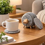 Drink Coaster Sheep-Shaped Anti-Slip Tabletop Protection