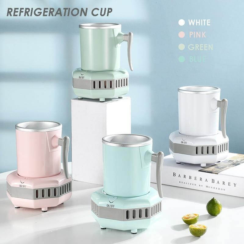 Drink Cooler Cup Portable Electric 13.5 Fl Oz One-Button Cooling