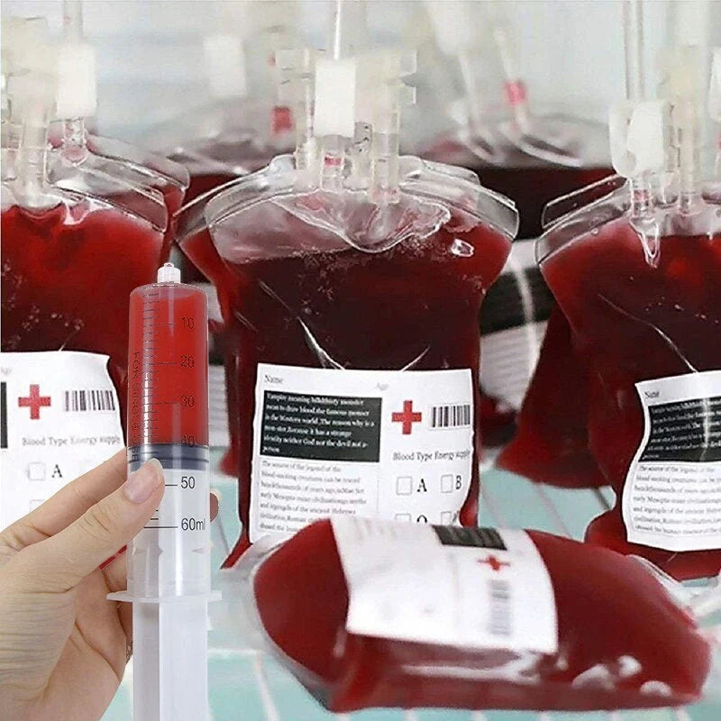Drink Pouch Set Halloween Blood Bag Design Reusable 3 Pack