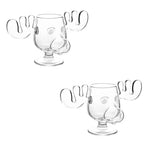 Drinking Glass Antler Design 8.45 Oz