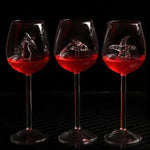 Drinking Glass Clear Sculpted 3D Sea Animal Design