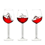 Drinking Glass Clear Sculpted 3D Sea Animal Design