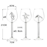 Drinking Glass Clear Sculpted 3D Sea Animal Design