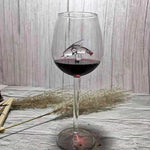 Drinking Glass Clear Sculpted 3D Sea Animal Design
