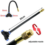 Drip Irrigation Kit Adjustable Nozzles Cuttable Tubing Tool-Free Connectors
