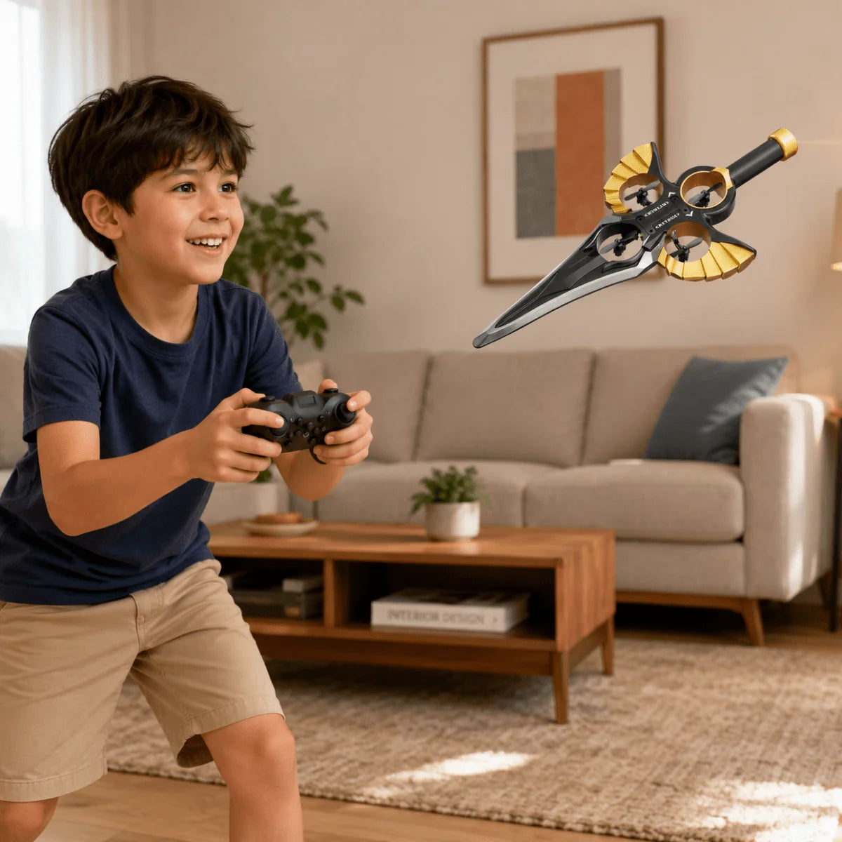Drone Toy Remote-Controlled Rechargeable Compact Design