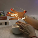 Dry-Erase Sign Acrylic Warm LED USB-Powered With Pen