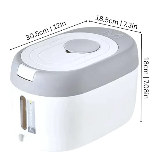 Dry Food Dispenser One-Touch Airtight Storage