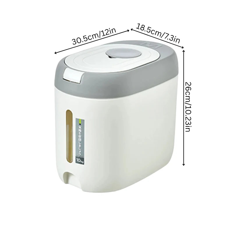 Dry Food Dispenser One-Touch Airtight Storage