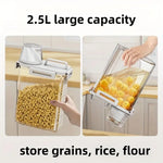 Dry Food Storage Container Airtight 2.5L With Measuring Cup