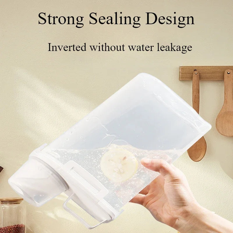Dry Food Storage Container Airtight Clear With Measuring Cup