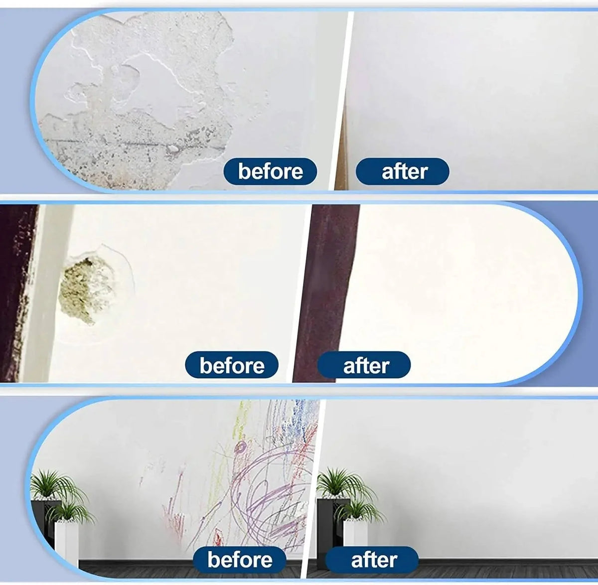 Drywall Patch Kit Quick-Dry Waterproof Mold-Resistant