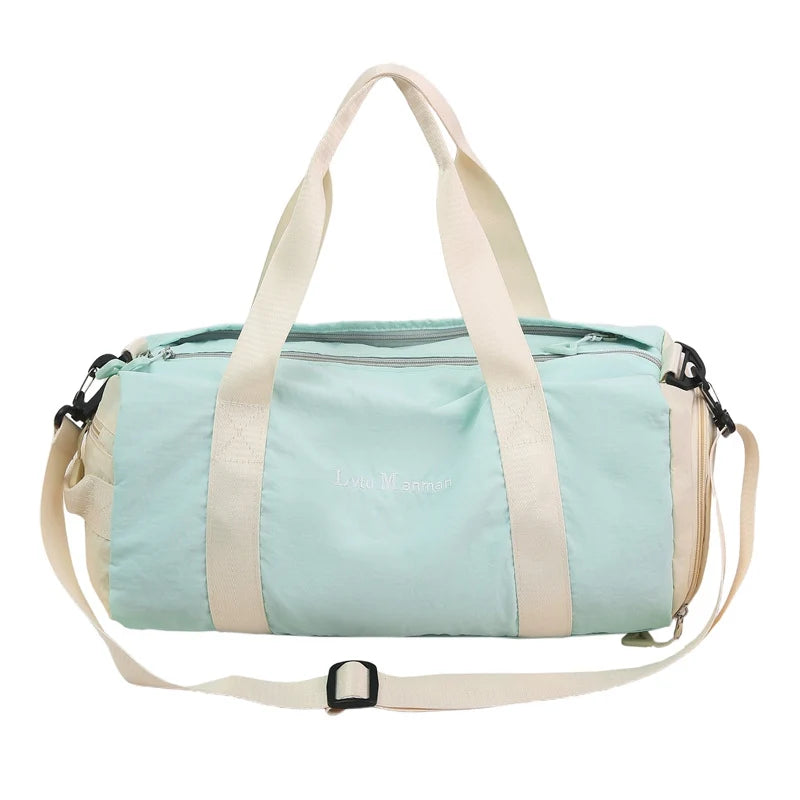 Duffel Bag Lightweight Durable Fabric Multiple Compartments & Detachable Strap