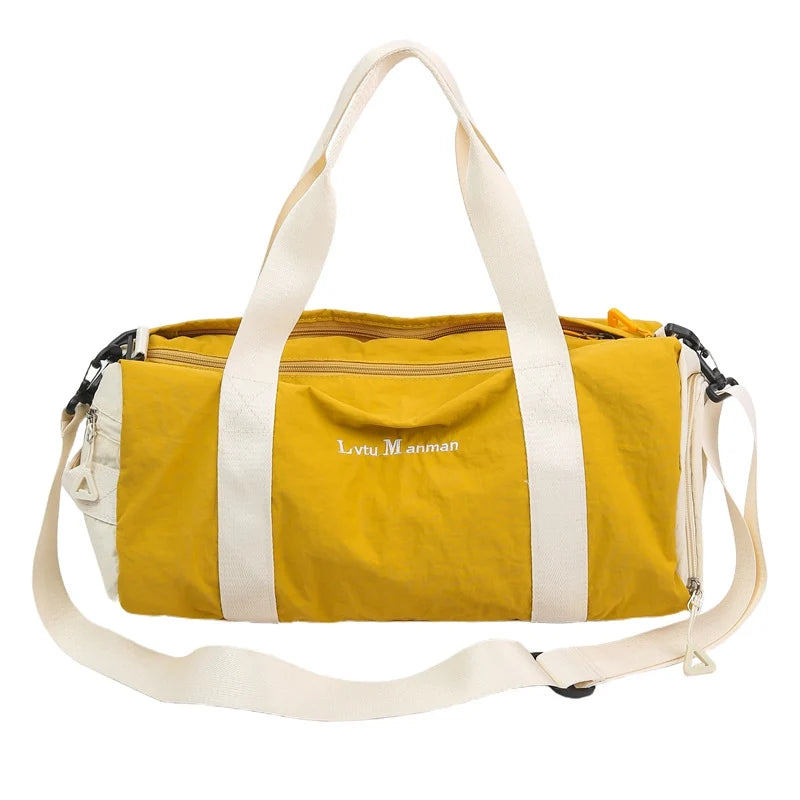 Duffel Bag Lightweight Durable Fabric Multiple Compartments & Detachable Strap
