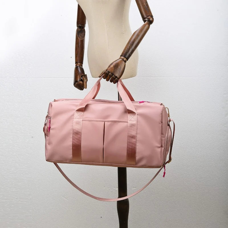 Duffel Bag Multi-Pocket & Shoe Compartment Water-Resistant Fabric