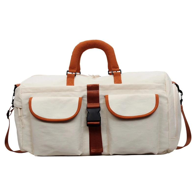 Duffel Bag Multi-Pocket Water-Resistant Padded Handles & Detachable Strap