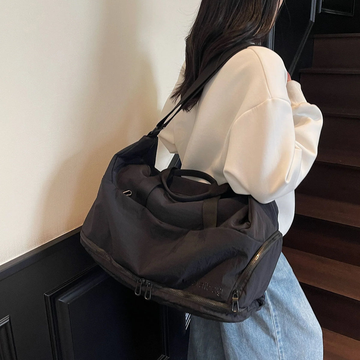 Duffel Bag Spacious Durable Fabric Adjustable Padded Strap