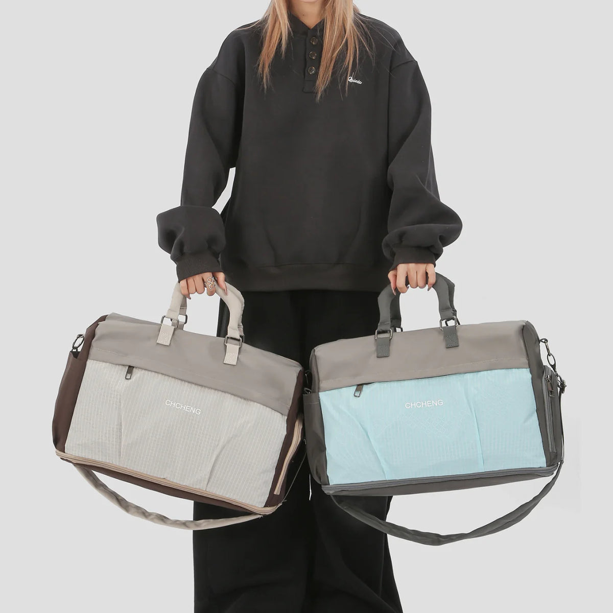 Duffel Bag Spacious & Organized Weather-Resistant Detachable Strap