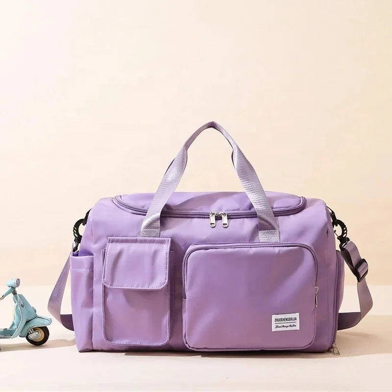 Duffel Bag Water-Repellent With Separate Shoe Compartment & Multiple Pockets