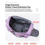 Duffel Bag Water-Repellent With Separate Shoe Compartment & Multiple Pockets