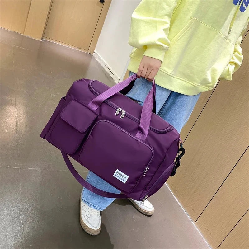 Duffel Bag Water-Repellent With Separate Shoe Compartment & Multiple Pockets