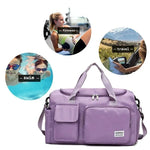 Duffel Bag Water-Repellent With Separate Shoe Compartment & Multiple Pockets