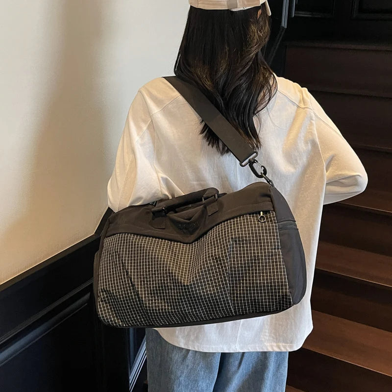 Duffel Bag Water-Resistant Multi-Compartment Padded Handles & Detachable Strap