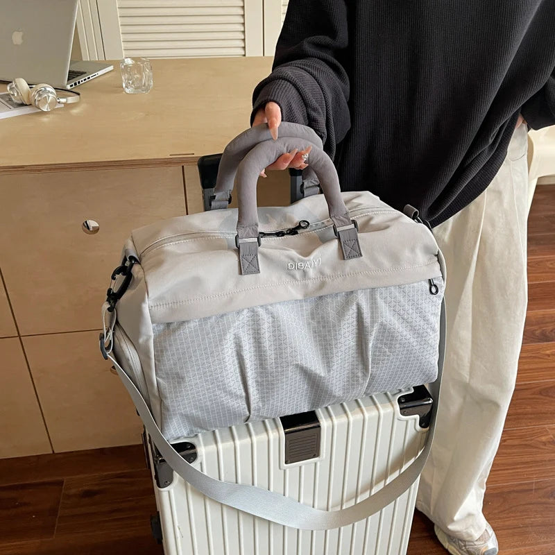 Duffel Bag Water-Resistant Multi-Compartment Padded Handles & Detachable Strap
