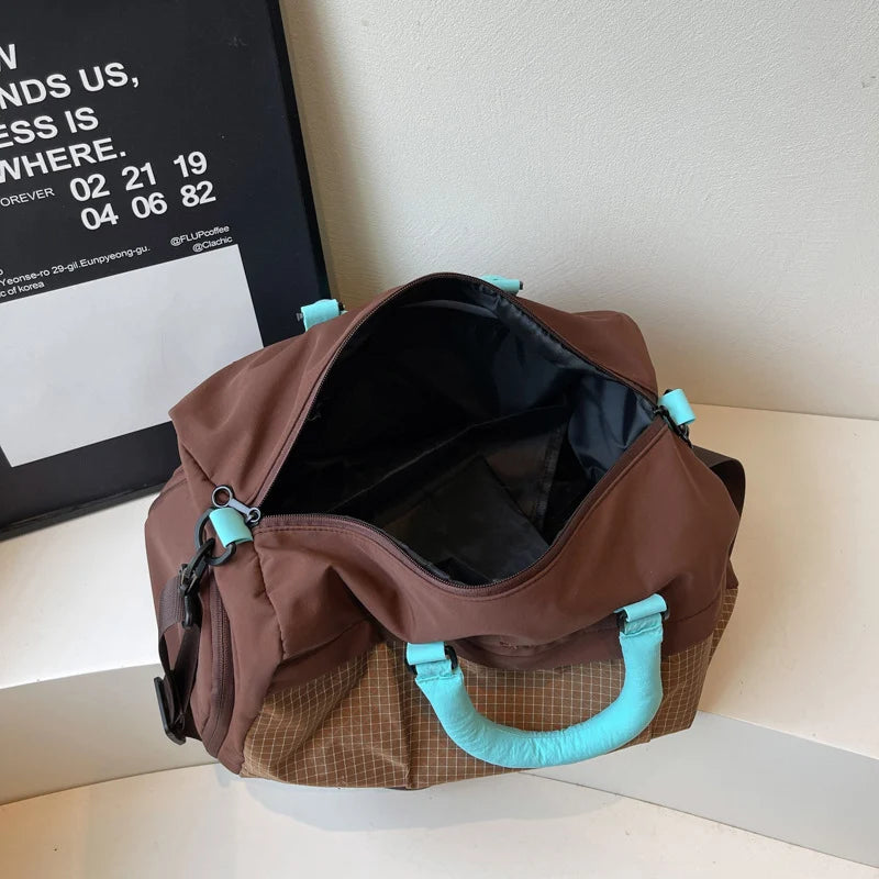 Duffel Bag Water-Resistant Multi-Compartment Padded Handles & Detachable Strap