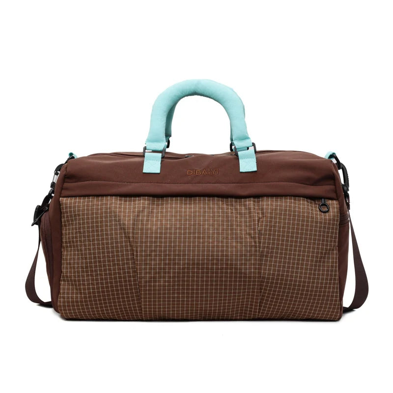 Duffel Bag Water-Resistant Multi-Compartment Padded Handles & Detachable Strap