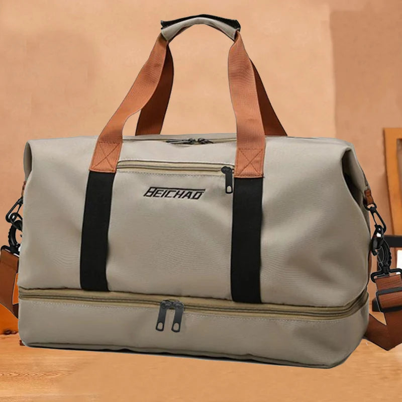 Duffel Bag Water-Resistant Multi-Compartment Shoe Pocket